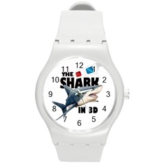 The Shark Movie Round Plastic Sport Watch (m) by Valentinaart