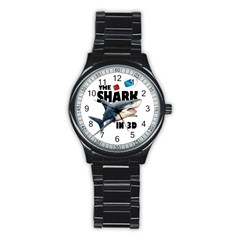 The Shark Movie Stainless Steel Round Watch by Valentinaart