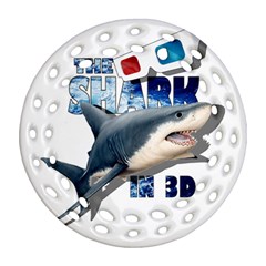 The Shark Movie Round Filigree Ornament (Two Sides)