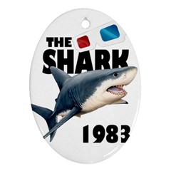 The Shark Movie Ornament (oval) by Valentinaart