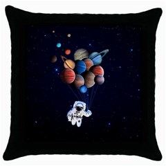 Planets  Throw Pillow Case (black) by Valentinaart