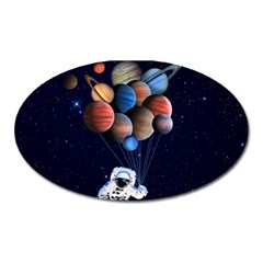 Planets  Oval Magnet by Valentinaart
