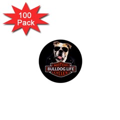 Bulldog Biker 1  Mini Magnets (100 Pack)  by Valentinaart