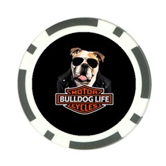 Bulldog Biker Poker Chip Card Guard (10 Pack) by Valentinaart