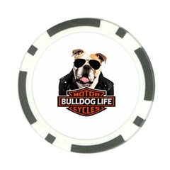 Bulldog Biker Poker Chip Card Guard by Valentinaart