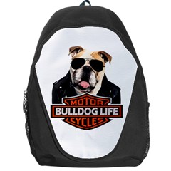 Bulldog Biker Backpack Bag by Valentinaart