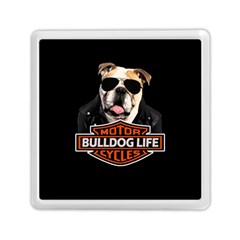 Bulldog Biker Memory Card Reader (square)  by Valentinaart