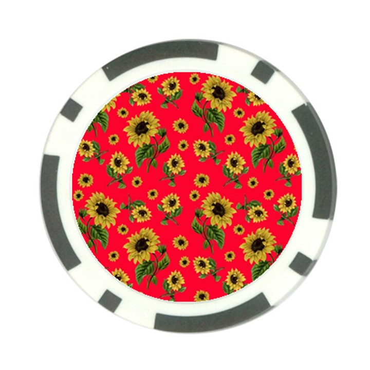 Sunflowers pattern Poker Chip Card Guard