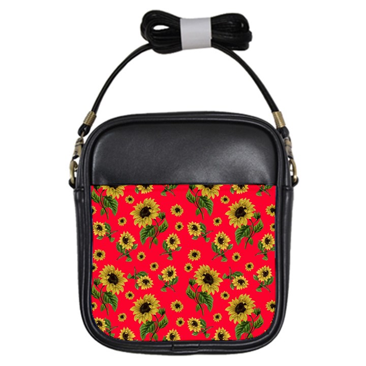 Sunflowers pattern Girls Sling Bags