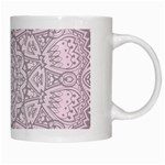 Pink Mandala art  White Mugs Right