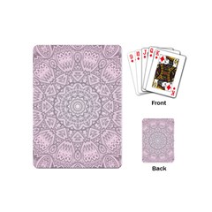 Pink Mandala Art  Playing Cards (mini)  by paulaoliveiradesign