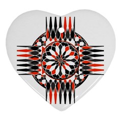 Geometric Celtic Cross Ornament (heart)