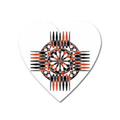 Geometric Celtic Cross Heart Magnet