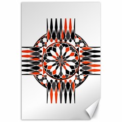 Geometric Celtic Cross Canvas 24  X 36  by linceazul