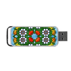 Cute Floral Mandala  Portable Usb Flash (two Sides) by paulaoliveiradesign