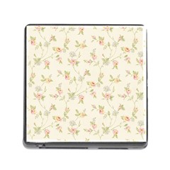 Floral Paper Pink Girly Cute Pattern  Memory Card Reader (square)
