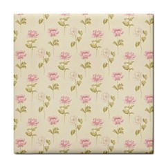 Floral Paper Illustration Girly Pink Pattern Tile Coasters by paulaoliveiradesign