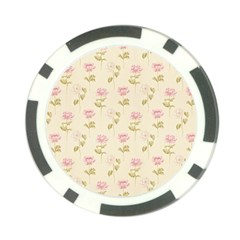 Floral Paper Illustration Girly Pink Pattern Poker Chip Card Guard (10 Pack)