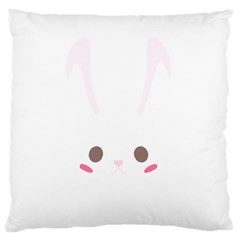 Rabbit Cute Animal White Large Cushion Case (two Sides) by Nexatart