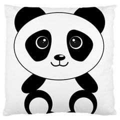 Bear Panda Bear Panda Animals Large Flano Cushion Case (two Sides)