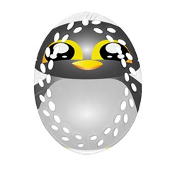 Cute Penguin Animal Oval Filigree Ornament (two Sides) by Nexatart