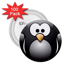 Penguin Birds Aquatic Flightless 2 25  Buttons (100 Pack)  by Nexatart
