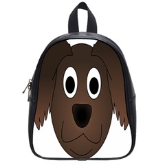 Dog Pup Animal Canine Brown Pet School Bag (small) by Nexatart