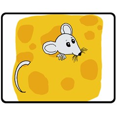 Rat Mouse Cheese Animal Mammal Double Sided Fleece Blanket (medium) 