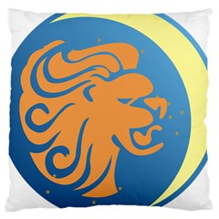 Lion Zodiac Sign Zodiac Moon Star Large Cushion Case (two Sides) by Nexatart