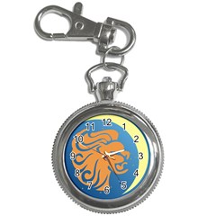 Lion Zodiac Sign Zodiac Moon Star Key Chain Watches by Nexatart