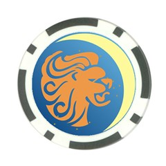 Lion Zodiac Sign Zodiac Moon Star Poker Chip Card Guard (10 Pack)