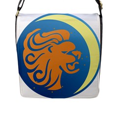 Lion Zodiac Sign Zodiac Moon Star Flap Messenger Bag (l)  by Nexatart