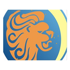 Lion Zodiac Sign Zodiac Moon Star Double Sided Flano Blanket (large) 