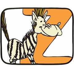 Zebra Animal Alphabet Z Wild Double Sided Fleece Blanket (mini)  by Nexatart