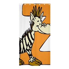 Zebra Animal Alphabet Z Wild Shower Curtain 36  X 72  (stall)  by Nexatart