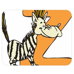 Zebra Animal Alphabet Z Wild Double Sided Flano Blanket (medium)  by Nexatart