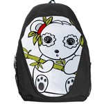 Panda China Chinese Furry Backpack Bag Front