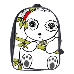 Panda China Chinese Furry School Bag (xl) by Nexatart