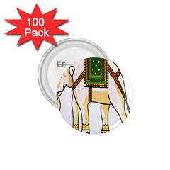 Elephant Indian Animal Design 1 75  Buttons (100 Pack)  by Nexatart