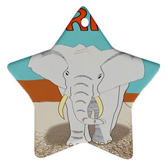 Africa Elephant Animals Animal Ornament (star) by Nexatart