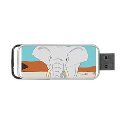 Africa Elephant Animals Animal Portable Usb Flash (one Side)