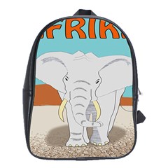 Africa Elephant Animals Animal School Bag (xl) by Nexatart