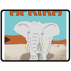 Africa Elephant Animals Animal Double Sided Fleece Blanket (large)  by Nexatart