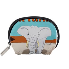 Africa Elephant Animals Animal Accessory Pouches (small)  by Nexatart
