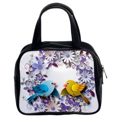 Flowers Floral Flowery Spring Classic Handbags (2 Sides) by Nexatart