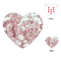 Pink Colored Flowers Playing Cards (heart)  by dflcprints