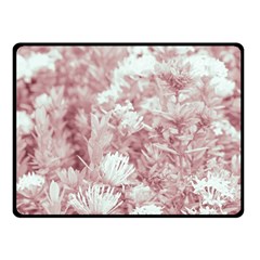 Pink Colored Flowers Double Sided Fleece Blanket (small)  by dflcprints