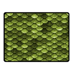 Green Mermaid Scales   Fleece Blanket (small) by paulaoliveiradesign