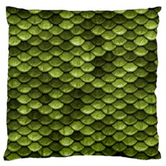 Green Mermaid Scales   Standard Flano Cushion Case (two Sides)