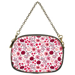 Red Floral Seamless Pattern Chain Purses (one Side)  by TastefulDesigns